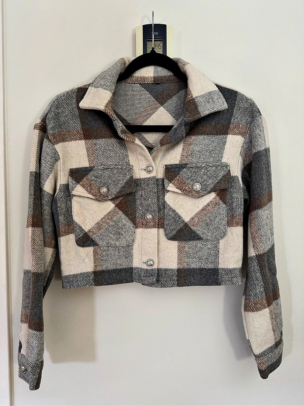 Women's Plaid Cropped Jacket